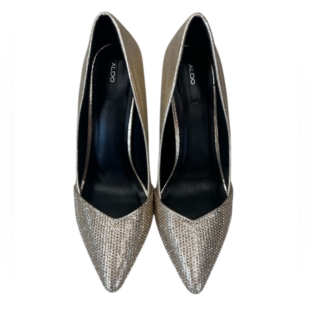 Aldo Teige Champagne Gold Metallic Stiletto Pumps Heels Size‎ 8